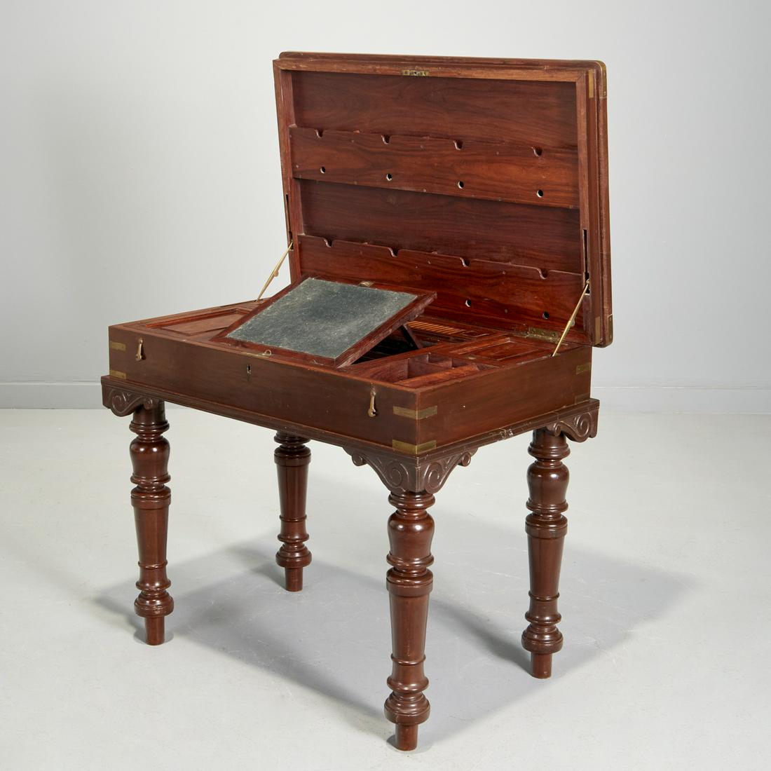 Anglo-Indian Padouk campaign field desk (1 of 8)