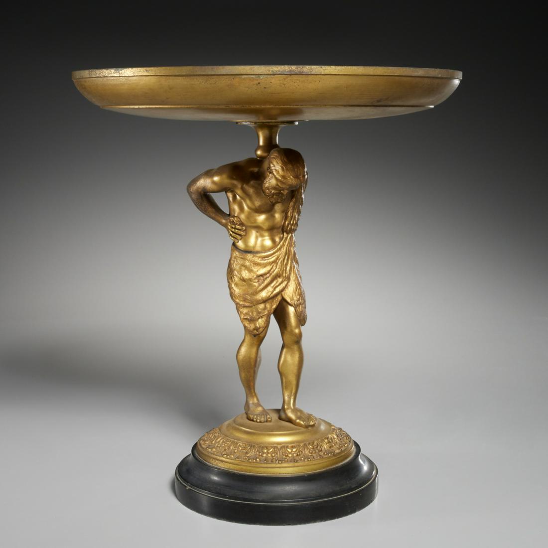 Large French Neoclassical bronze centerpiece tazza (1 of 7)