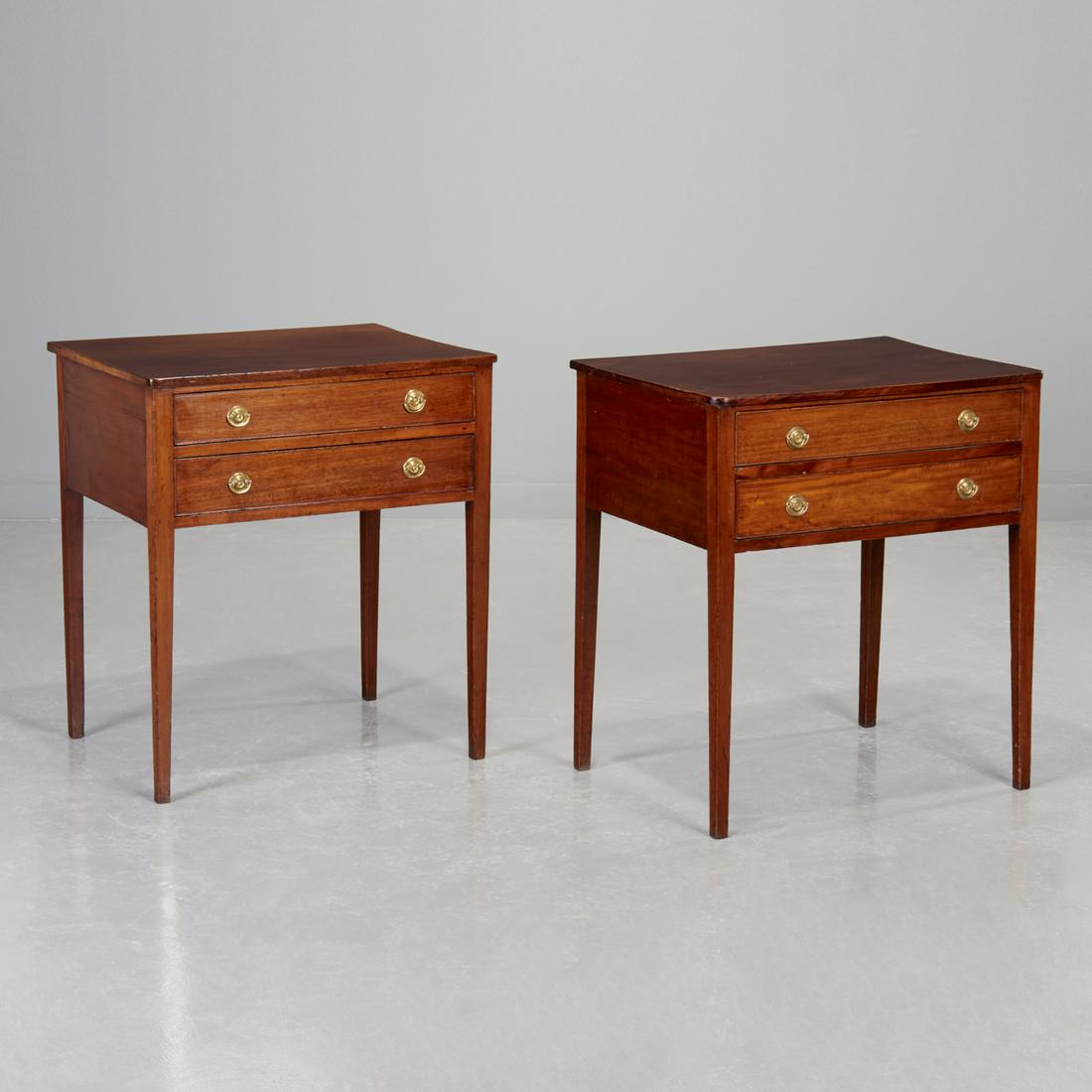 Pair George III mahogany side tables (1 of 6)
