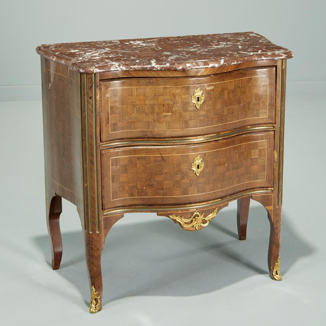 Antique Louis XVI style parquetry petit commode (1 of 7)