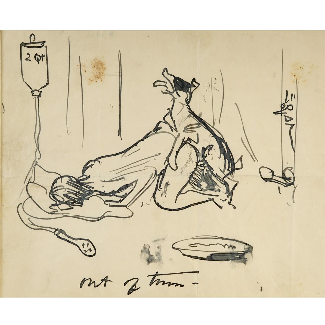 George Luks, naughty ink drawing (1 of 8)