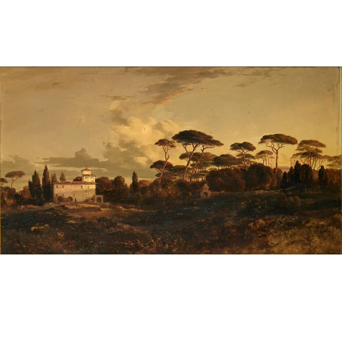 Edward Cooke, o/c painting, Villa Borghese, 1849 (1 of 9)