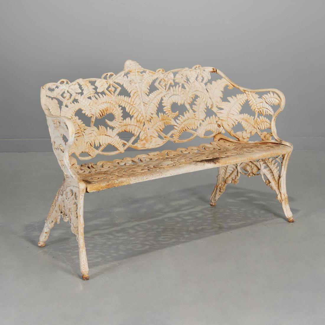 Antique cast iron Fern pattern garden bench (1 of 6)