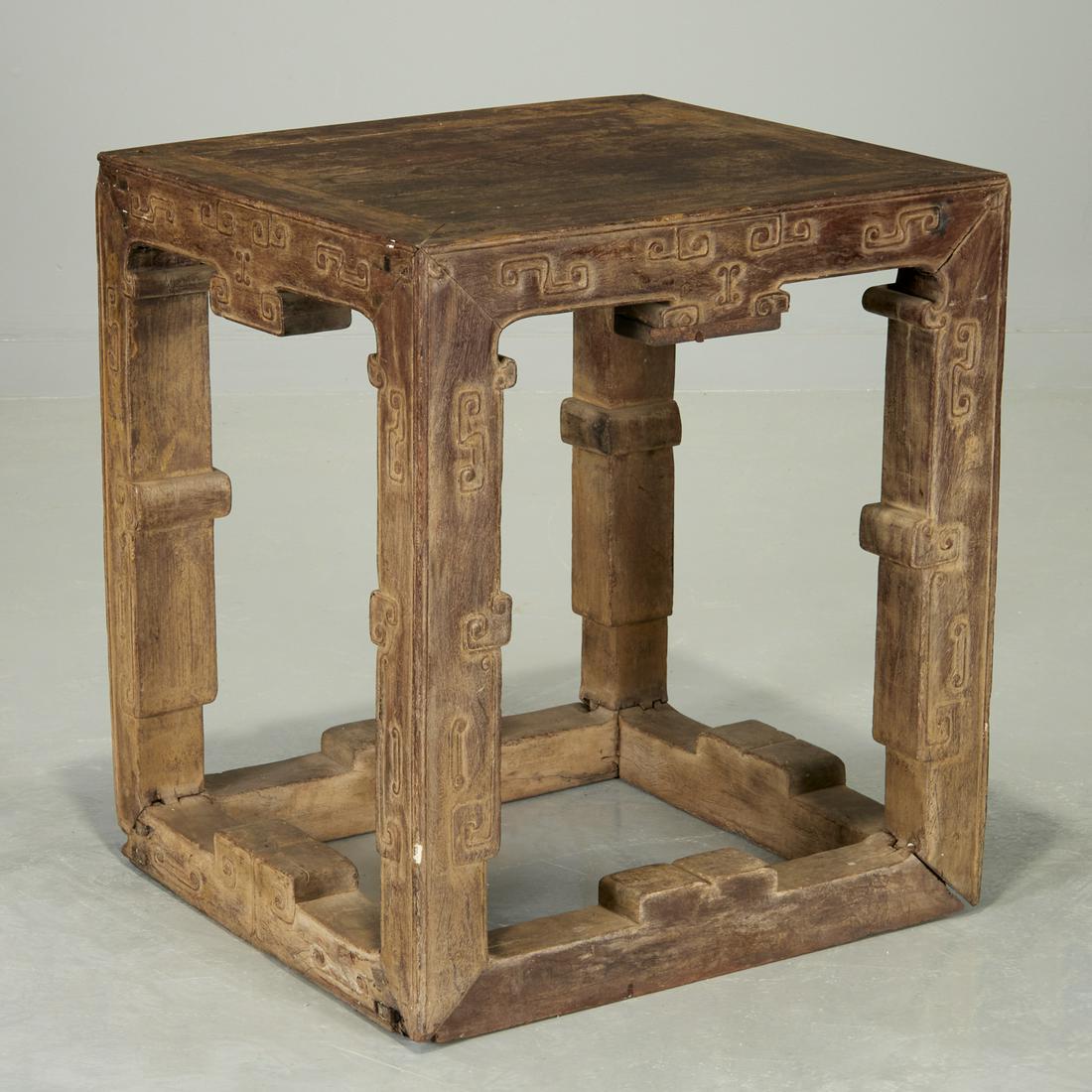 Antique Chinese carved hardwood table (1 of 6)