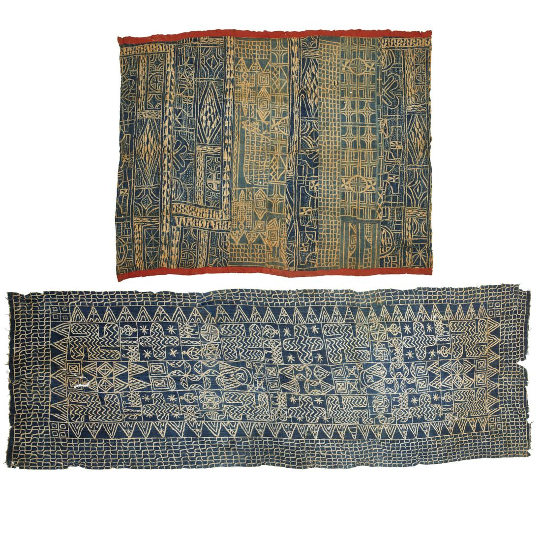 (2) antique Bamileke indigo dyed textiles (1 of 5)
