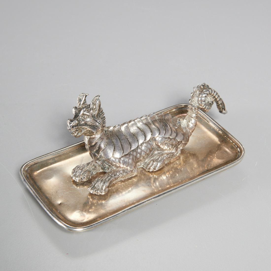Rare Victorian sterling dragon cigar lighter (1 of 8)
