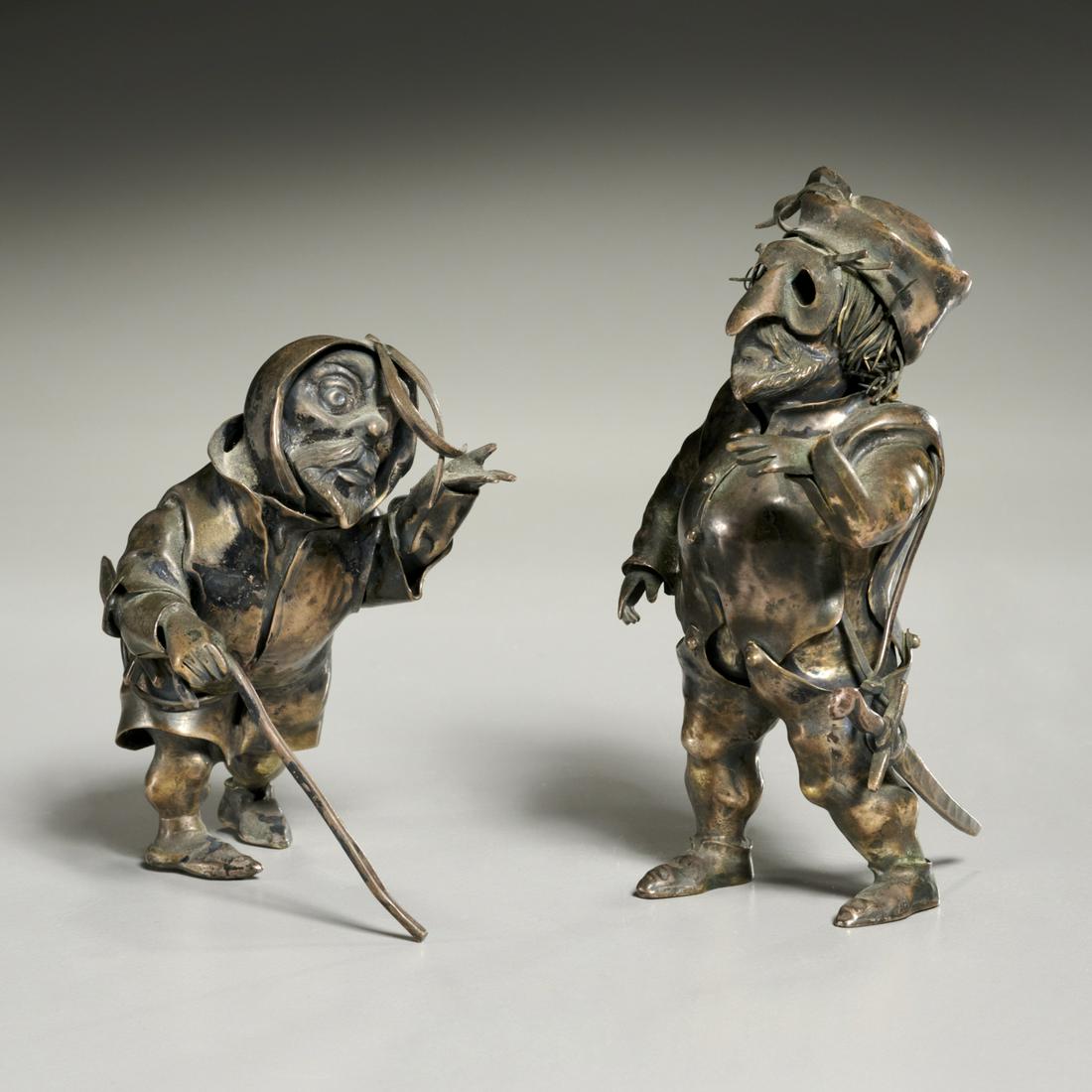 Buccellati, (2) silver 'Commedia Francese' figures (1 of 10)