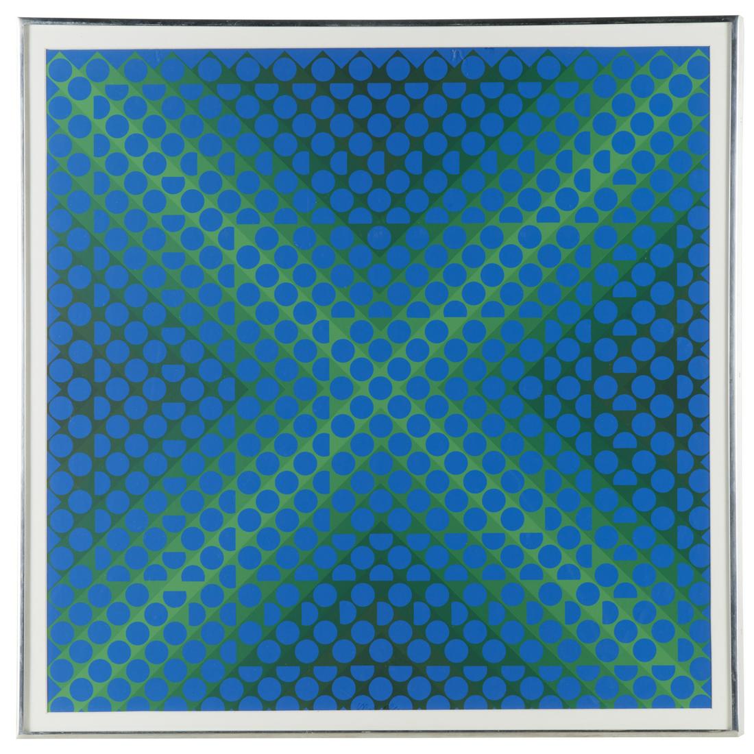 Victor Vasarely, framed Op Art silkscreen (1 of 9)