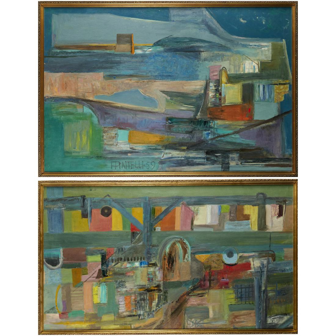 Puntelli, (2) large scale oils on canvas (1 of 6)