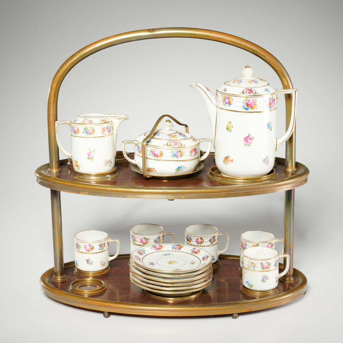 Dresden demitasse set and serving stand (1 of 8)