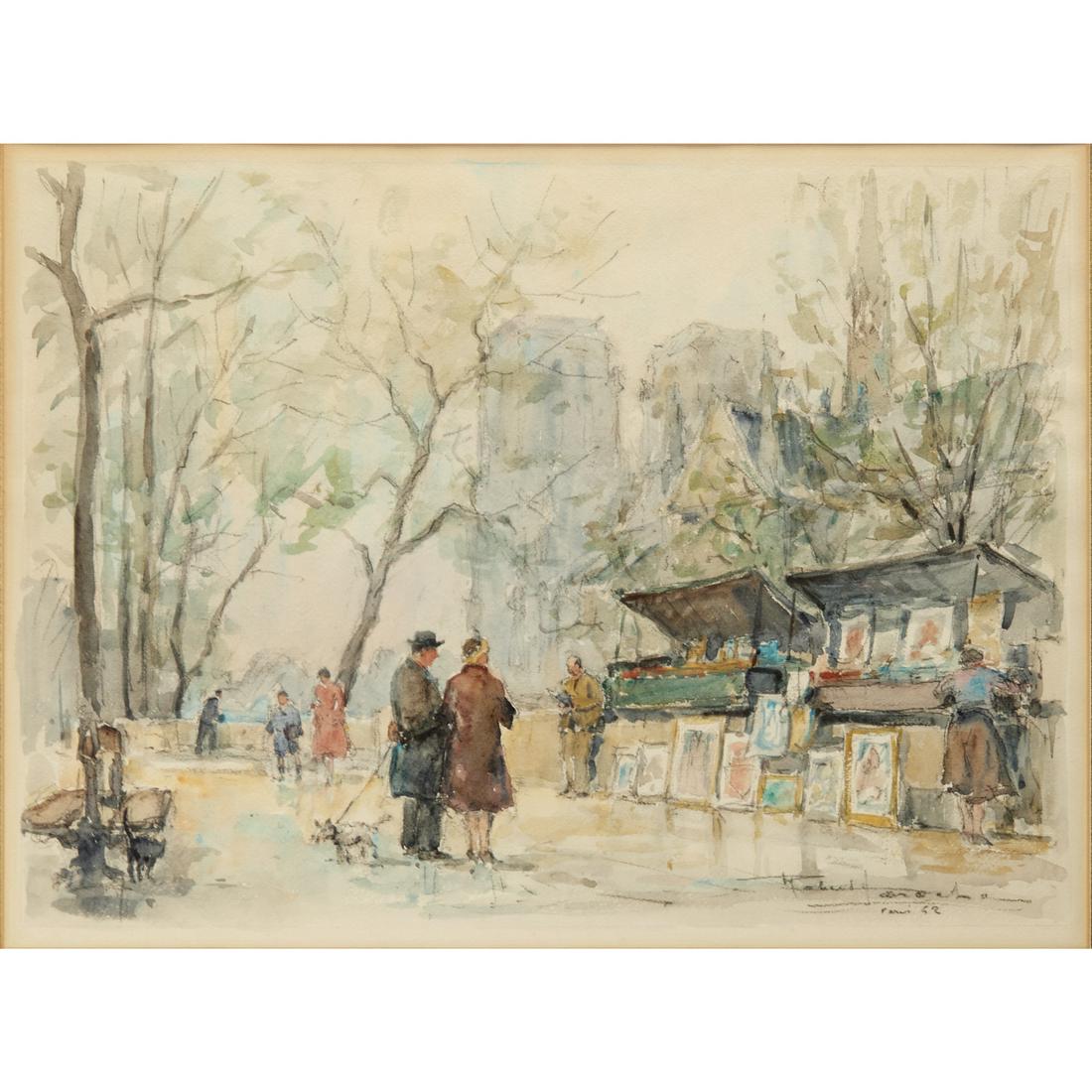 Impressionist School, watercolor, 1952 (1 of 5)