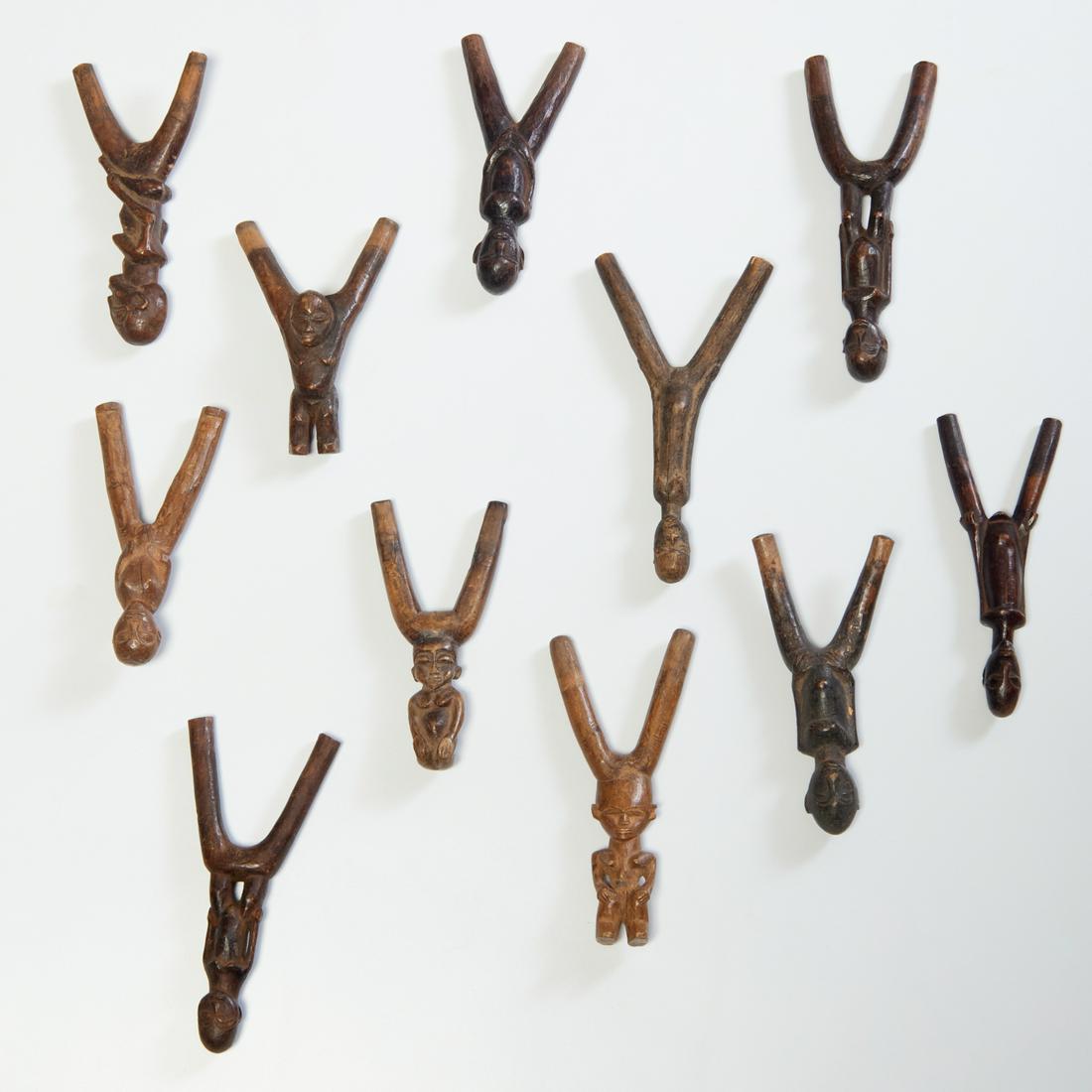 Lobi Peoples, (11) carved wood slingshots (1 of 5)