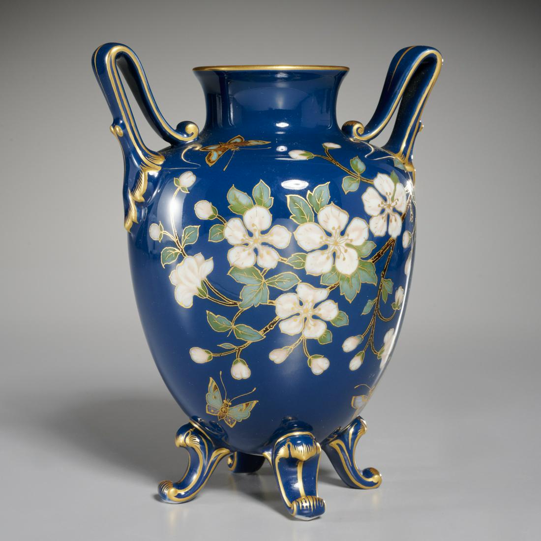 KPM (attrib.) gilt and enamel porcelain vase (1 of 8)