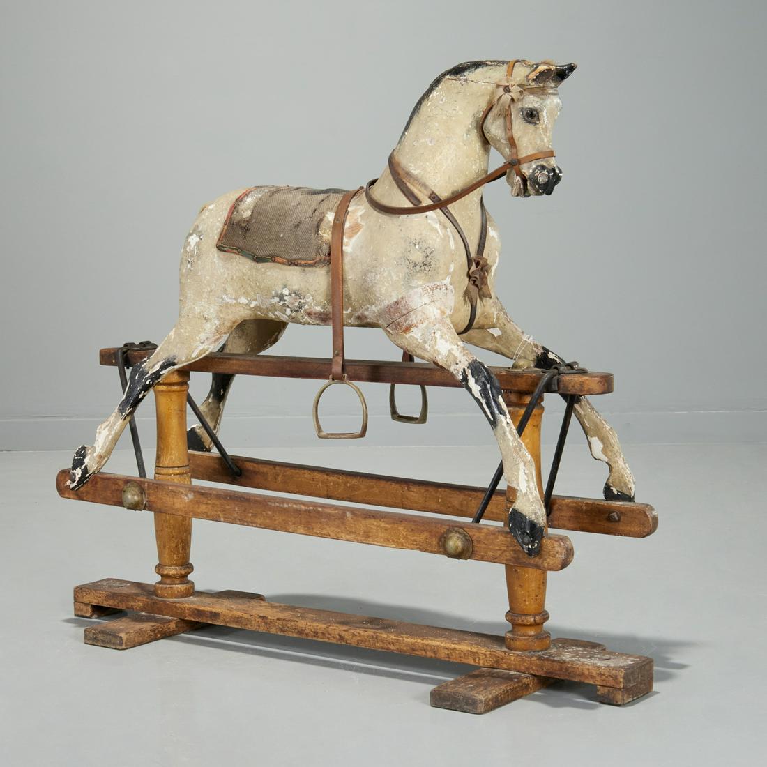 Victorian painted wood rocker glider horse (1 of 6)