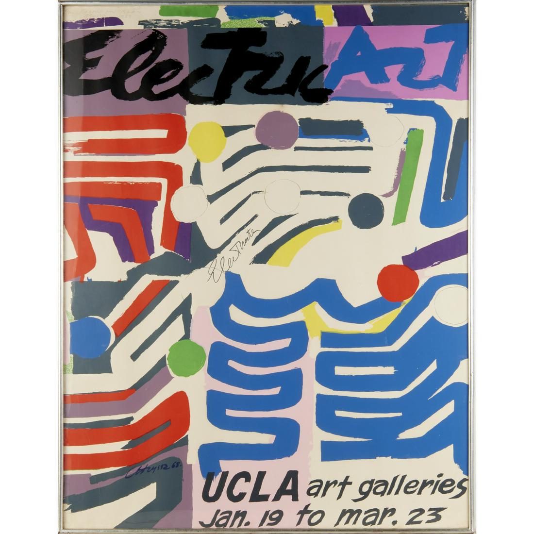 Chryssa, signed lithographic poster, 1968 (1 of 6)