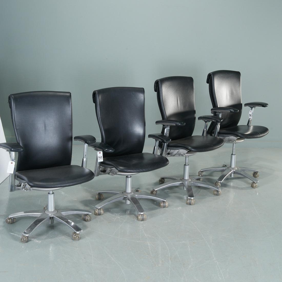 Group (4) Knoll 'Life' leather office chairs (1 of 10)