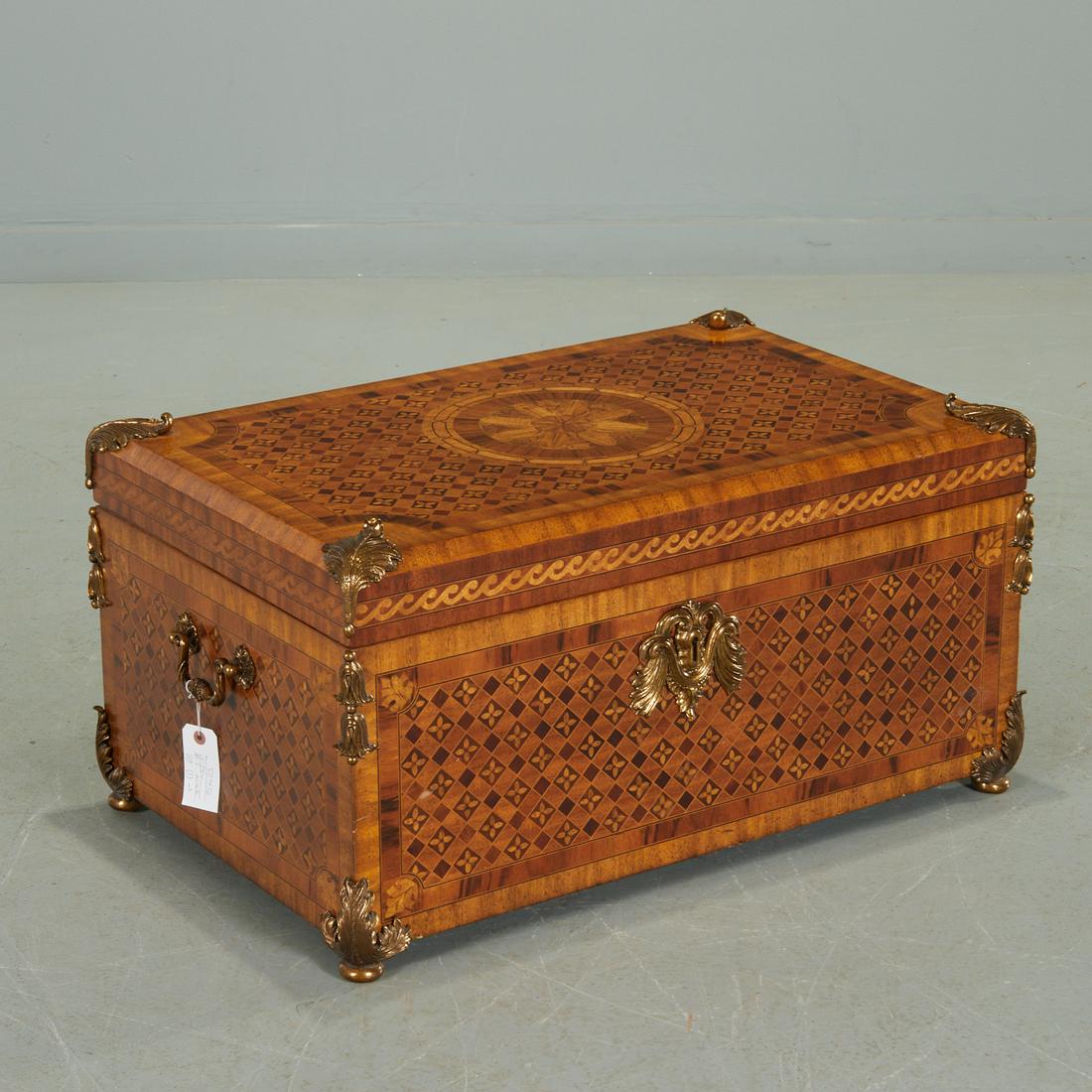 Maitland Smith parquetry inlaid trunk table (1 of 7)