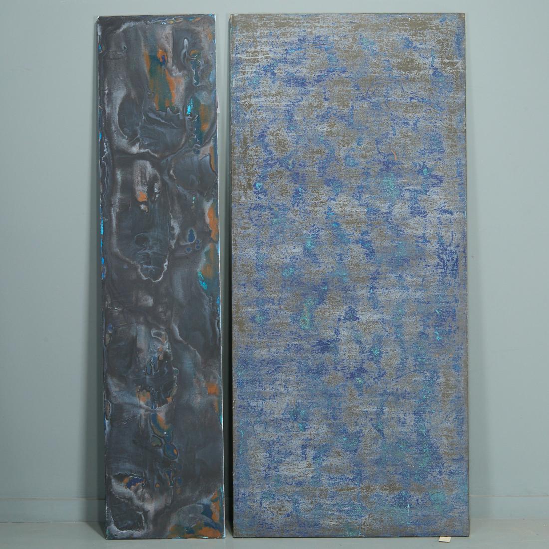 Modern School, large diptych painting, ex-Sony (1 of 8)
