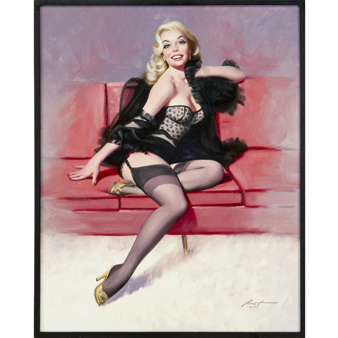 Donald "Rusty" Rust, Pinup glamour painting, 1994 (1 of 5)
