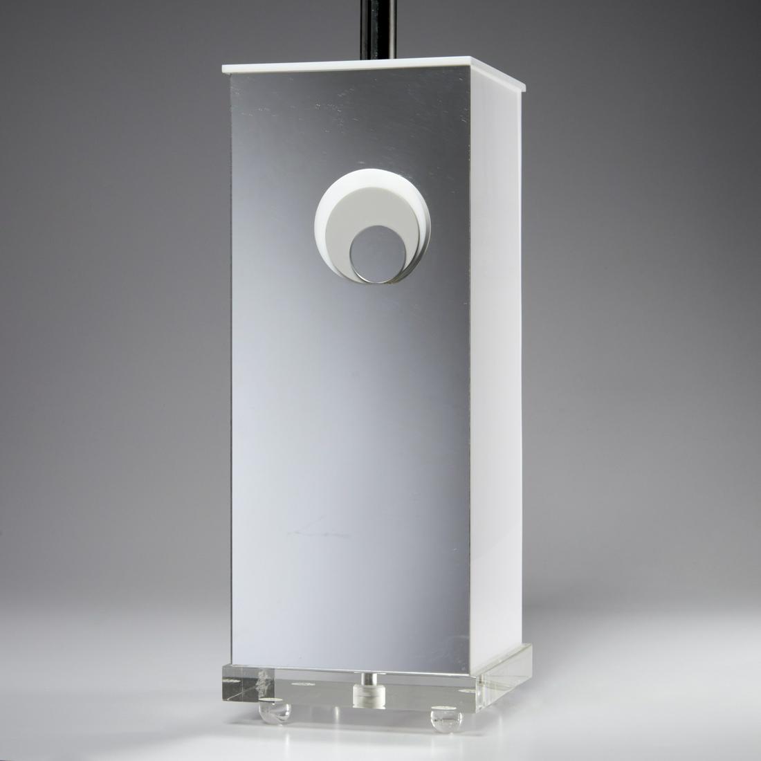 Modernist mirrored Lucite table lamp (1 of 8)