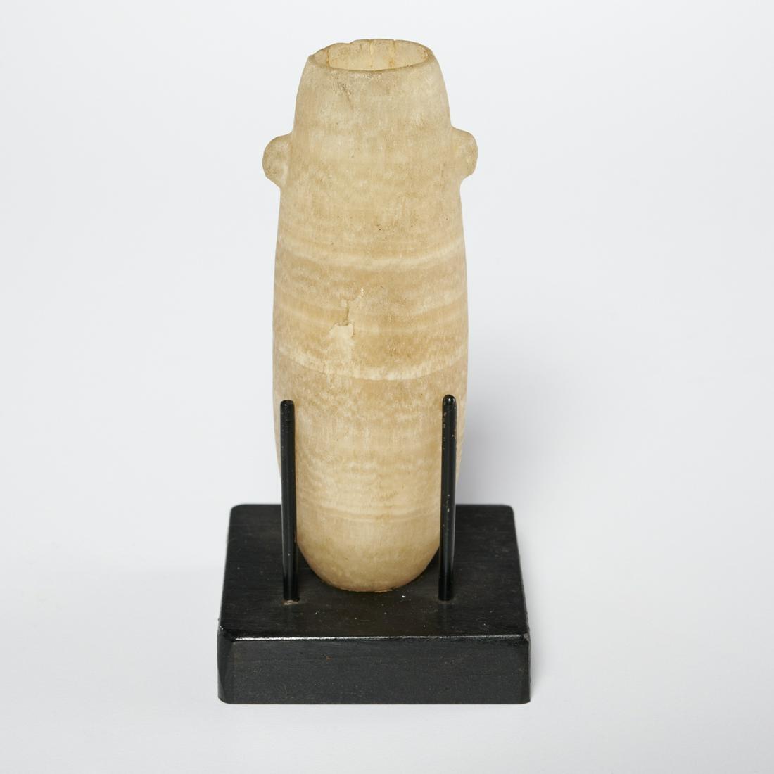 Ancient Egyptian style banded alabaster jarlet (1 of 7)