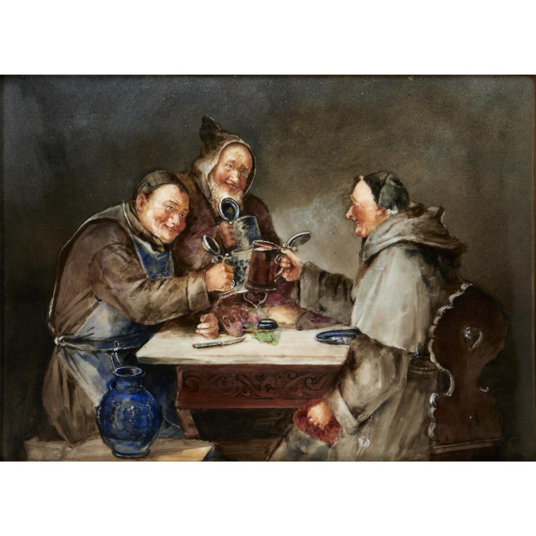 Eduard von Grutzner, Limoges porcelain plaque (1 of 6)