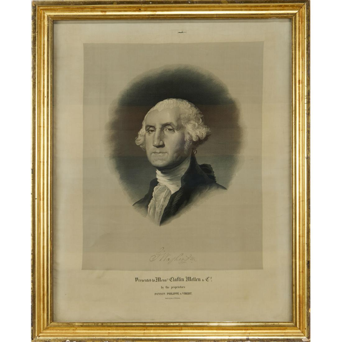 George Washington, large portrait on silk (1 of 5)