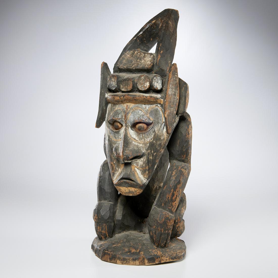 New Guinea kneeling ancestor figure (1 of 6)