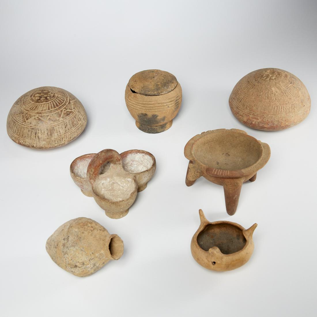 Group (7) African tribal terracotta vessels (1 of 7)