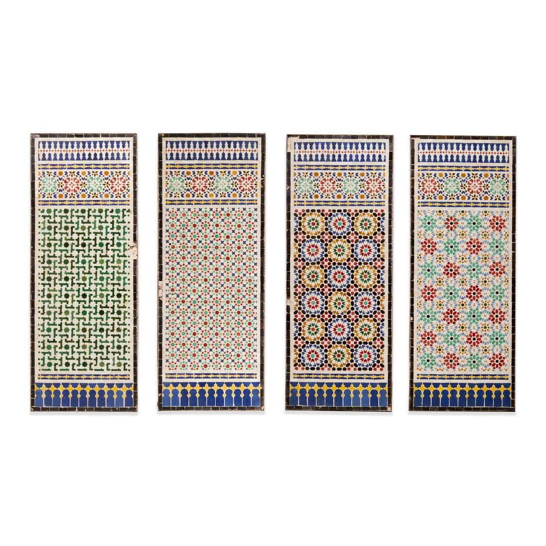 (4) Moroccan Zellige mosaic panels, 64 x 25 inches (1 of 11)
