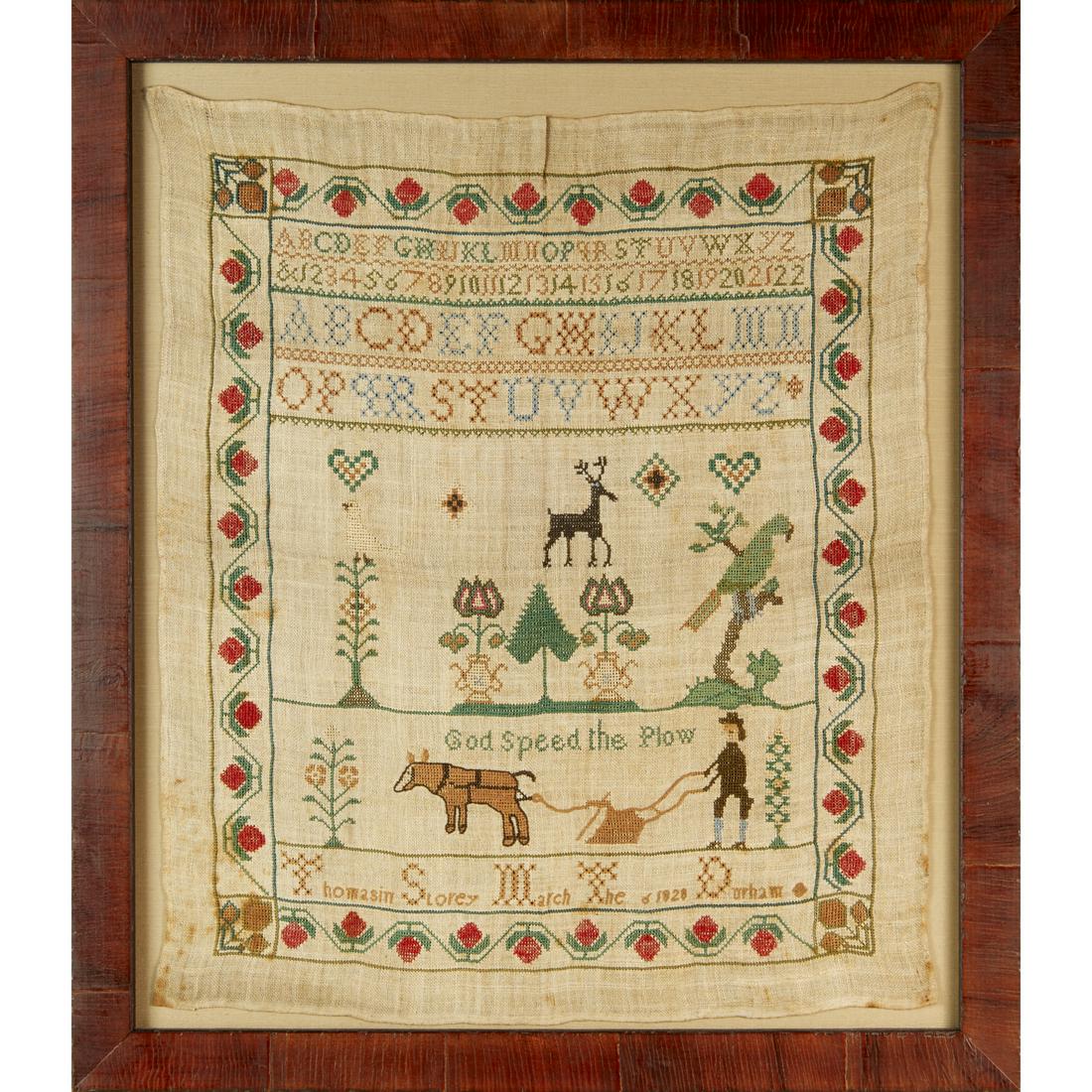 American needlework sampler, signed, 1820 (1 of 5)