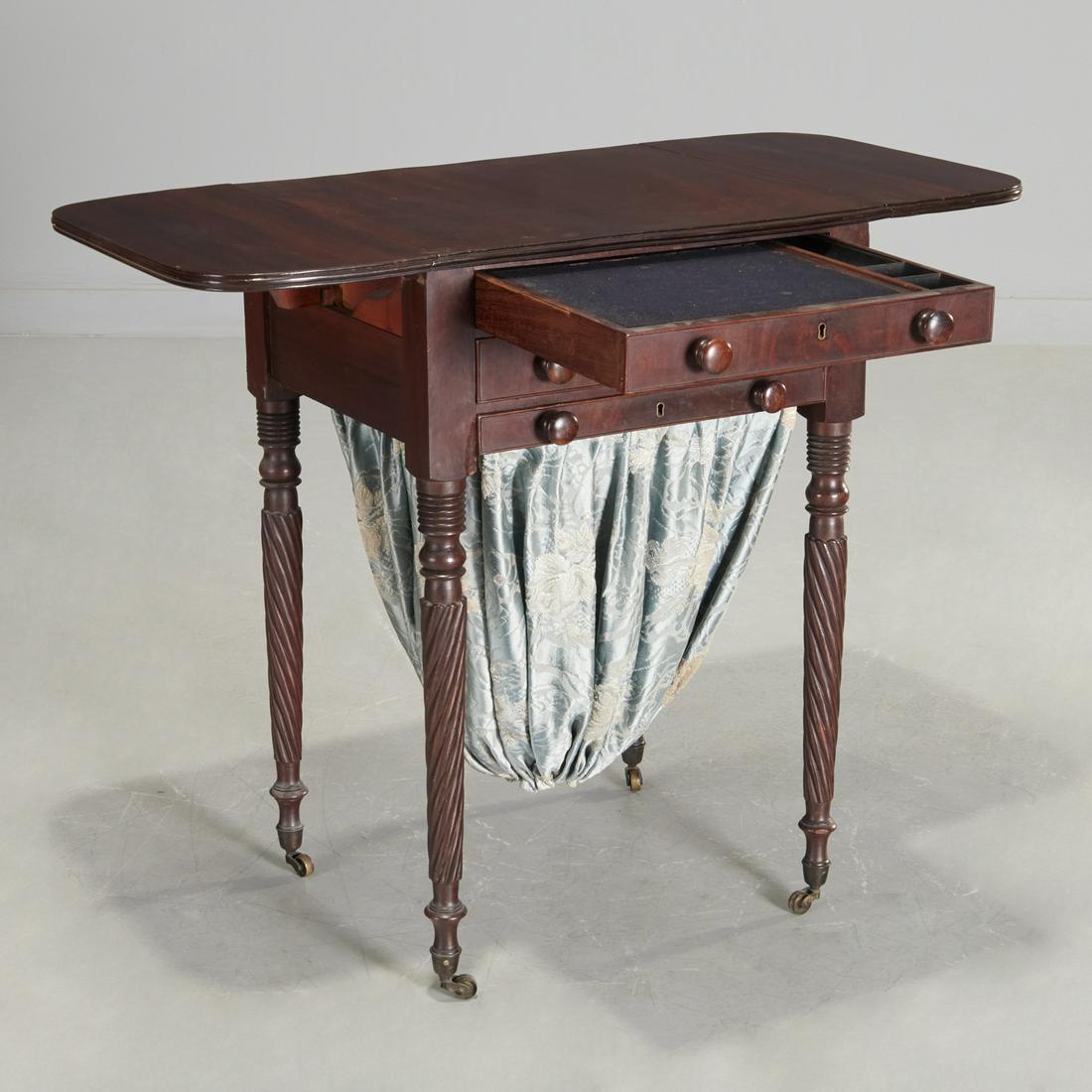 American Late Federal mahogany work table (1 of 8)