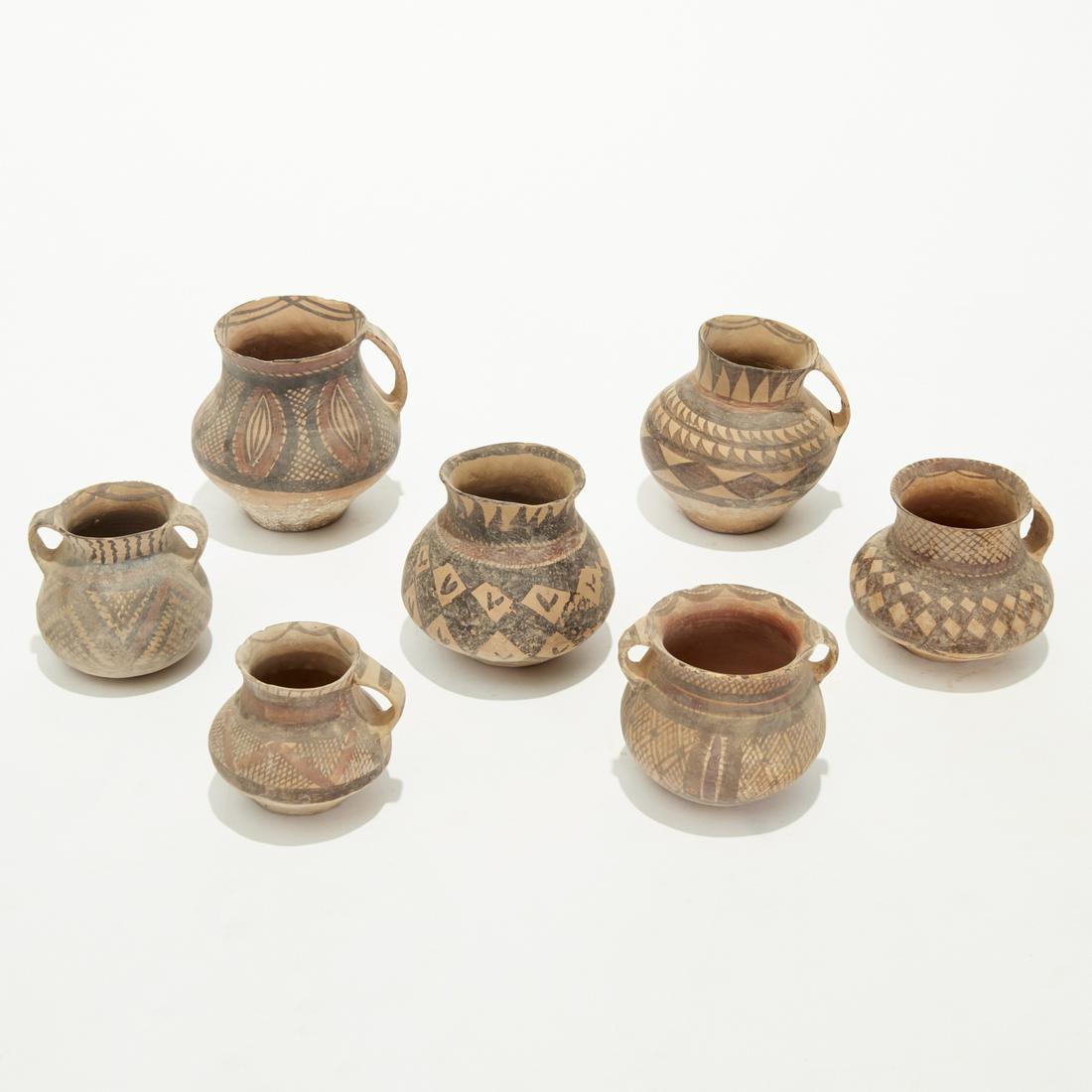 (7) Small Chinese Neolithic style pottery vessels (1 of 4)