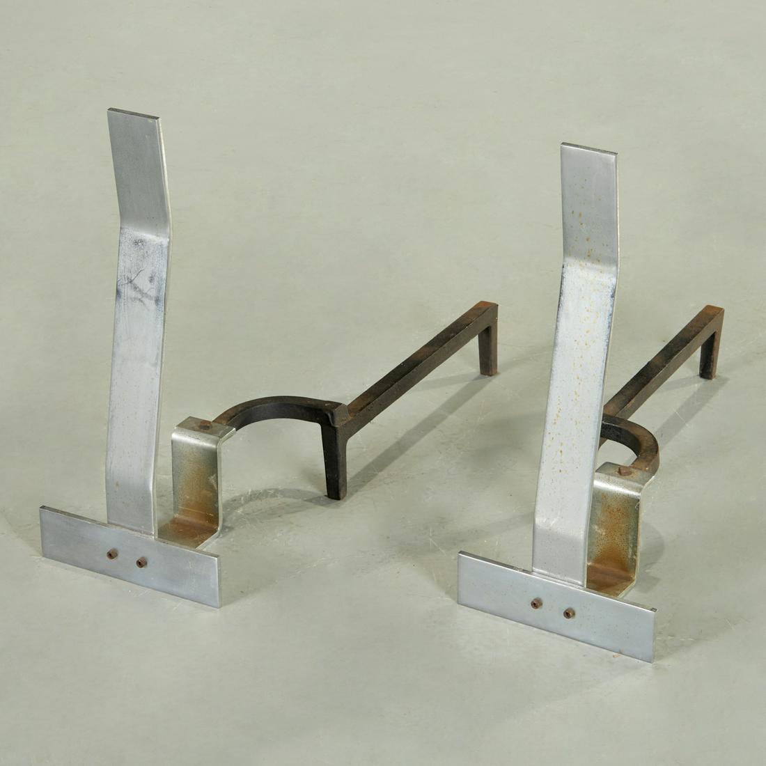 Alessandro Albrizzi, pair Modernist andirons (1 of 5)