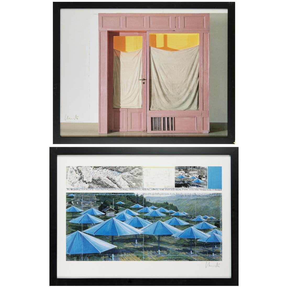 Christo, "Umbrellas" and "Store Front", signed (1 of 6)