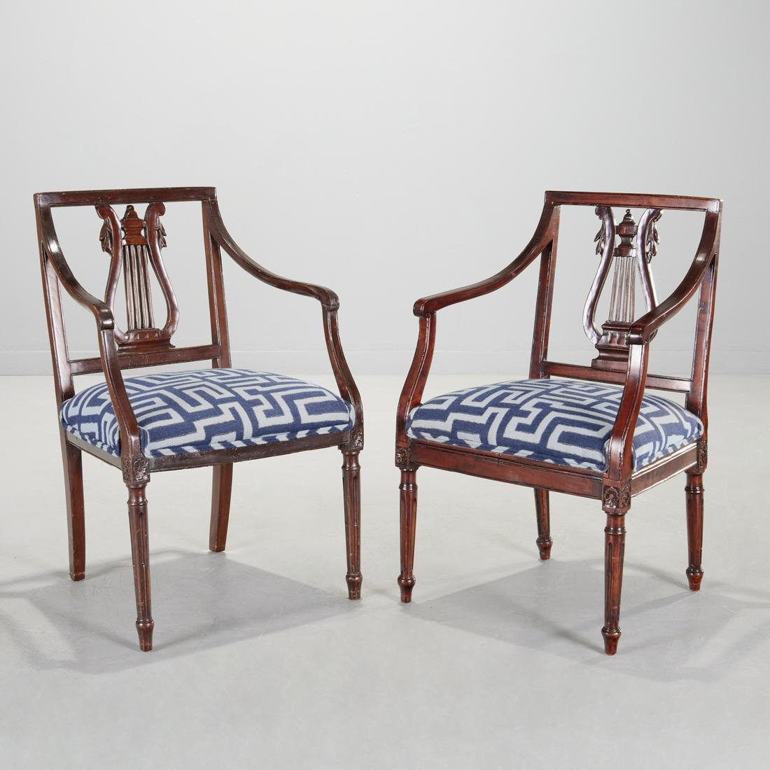 Near pair Continental Neo-Classic armchairs (1 of 6)