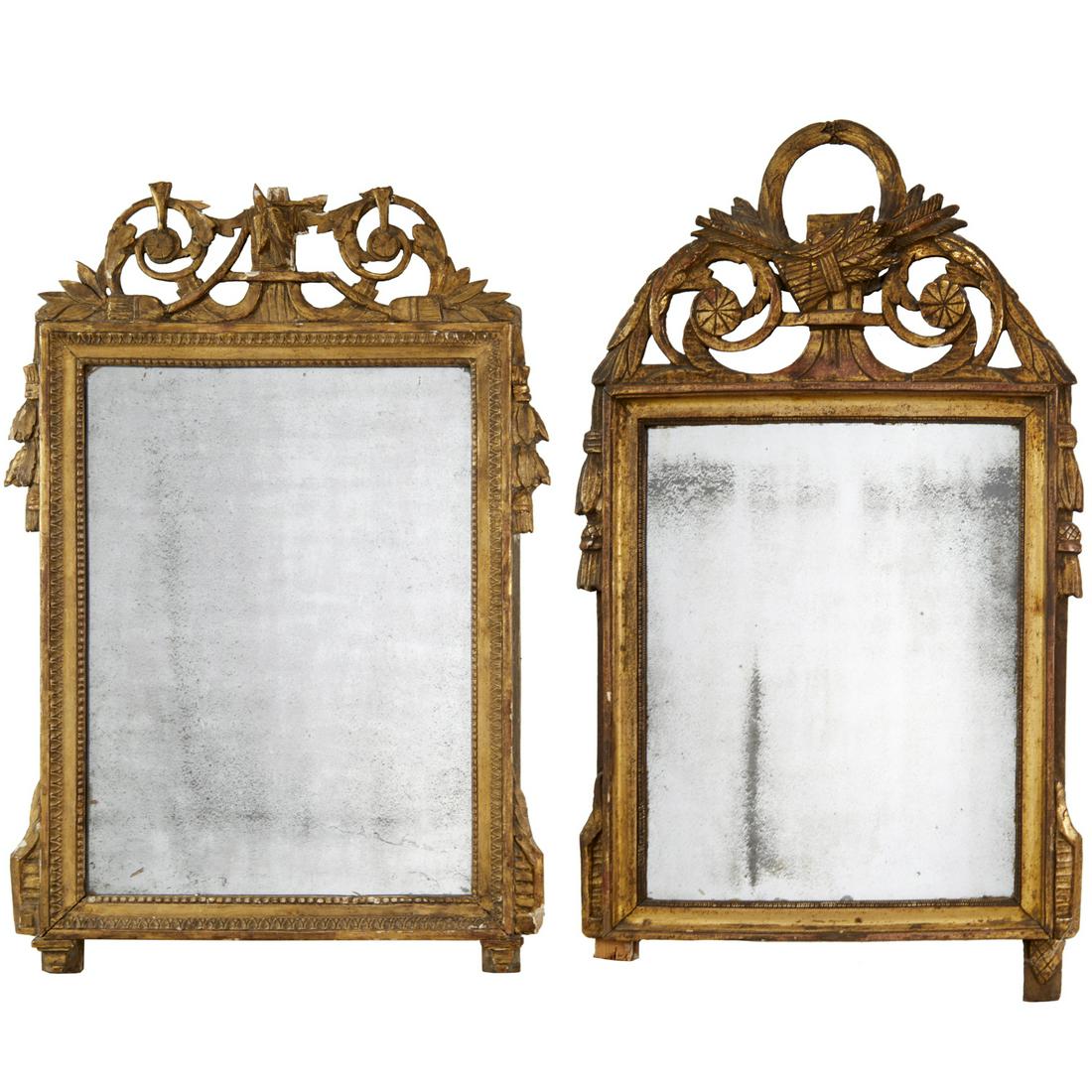 (2) Louis XVI style giltwood mirrors, 18th/19th c. (1 of 5)