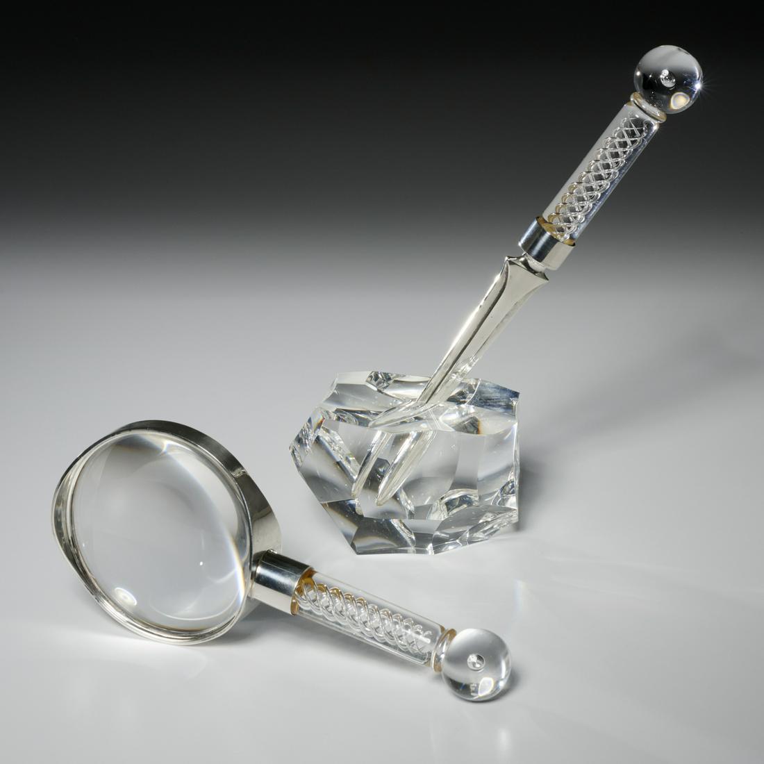Steuben sterling & glass desk set (1 of 7)