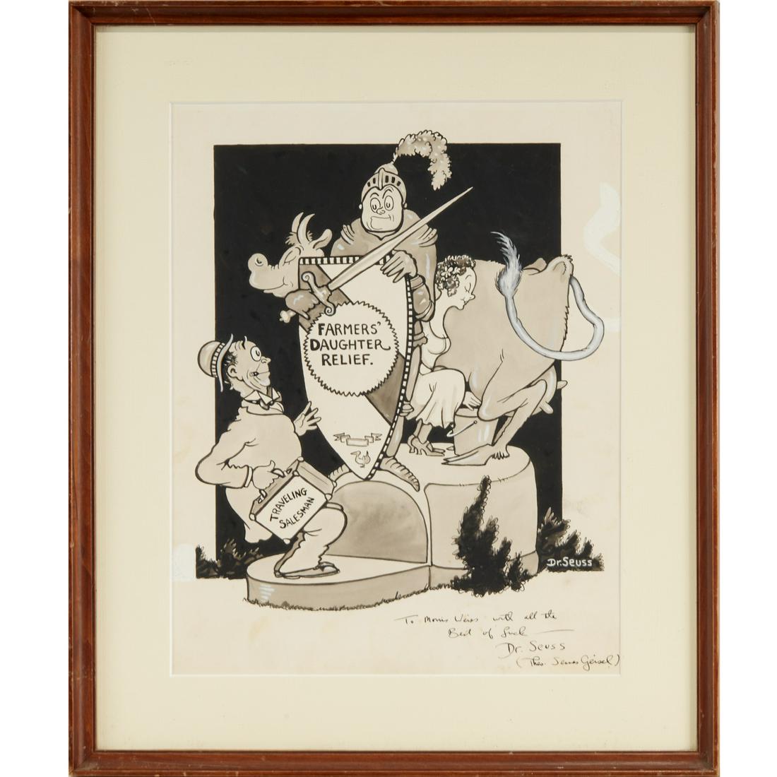 Dr. Seuss, original Life Magazine drawing (1 of 6)