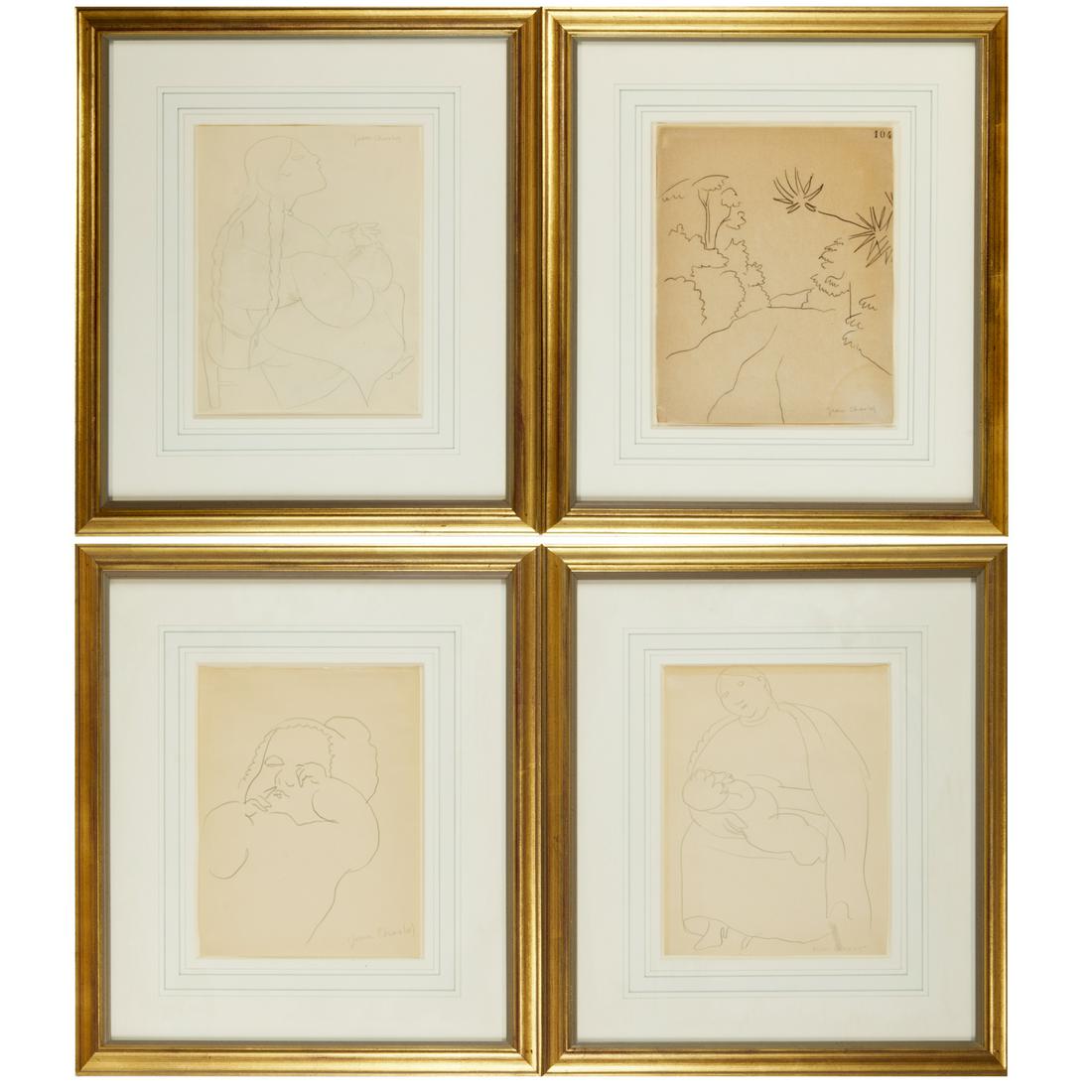 Jean Charlot, (4) drawings (1 of 8)