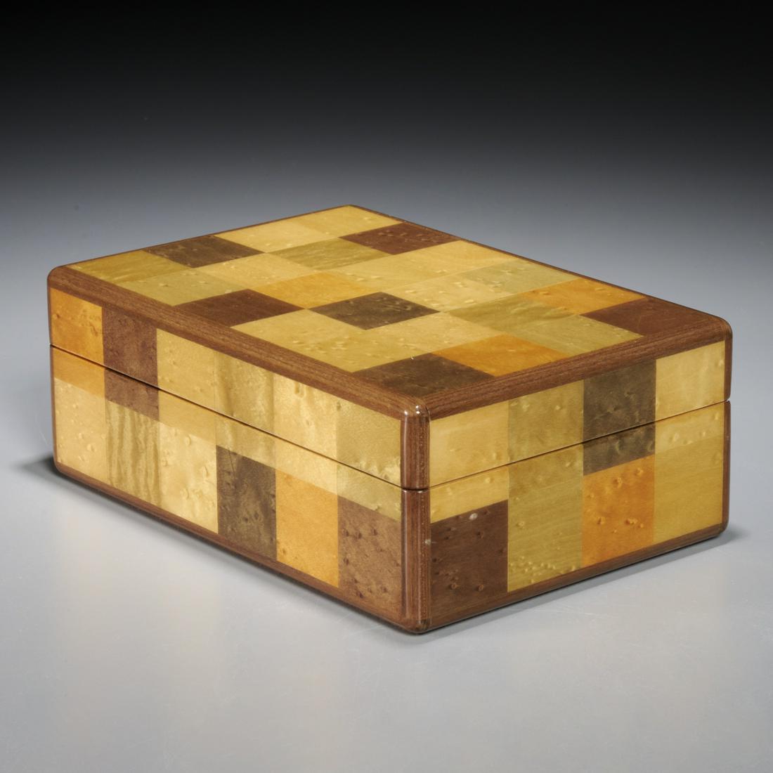 Hermes Paris, parquetry lidded box (1 of 6)