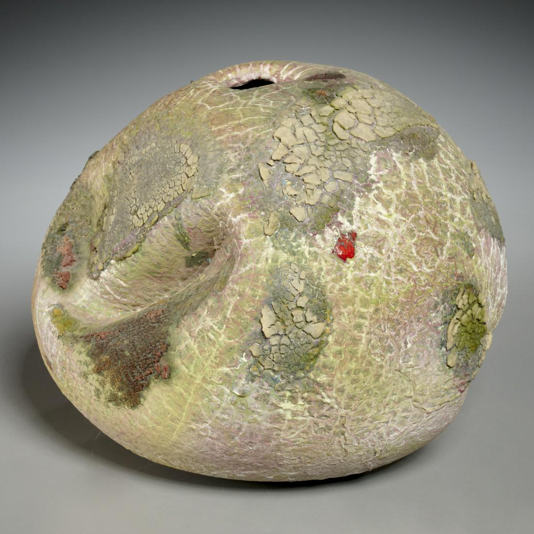 Harvey Goldman, multi-fired ceramic vessel, 1982 (1 of 7)