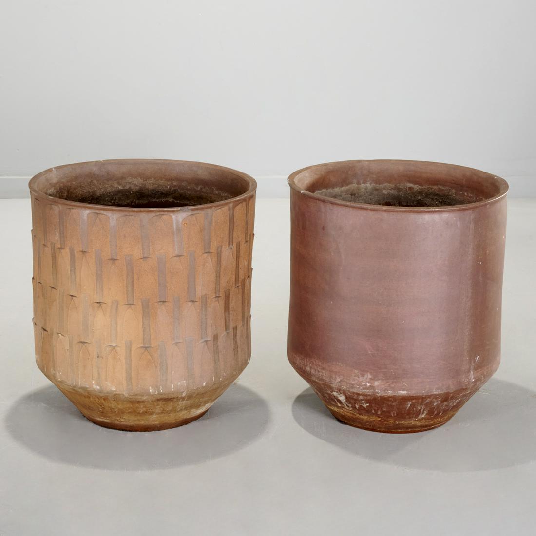 David Cressey, (2) massive stoneware planters (1 of 5)