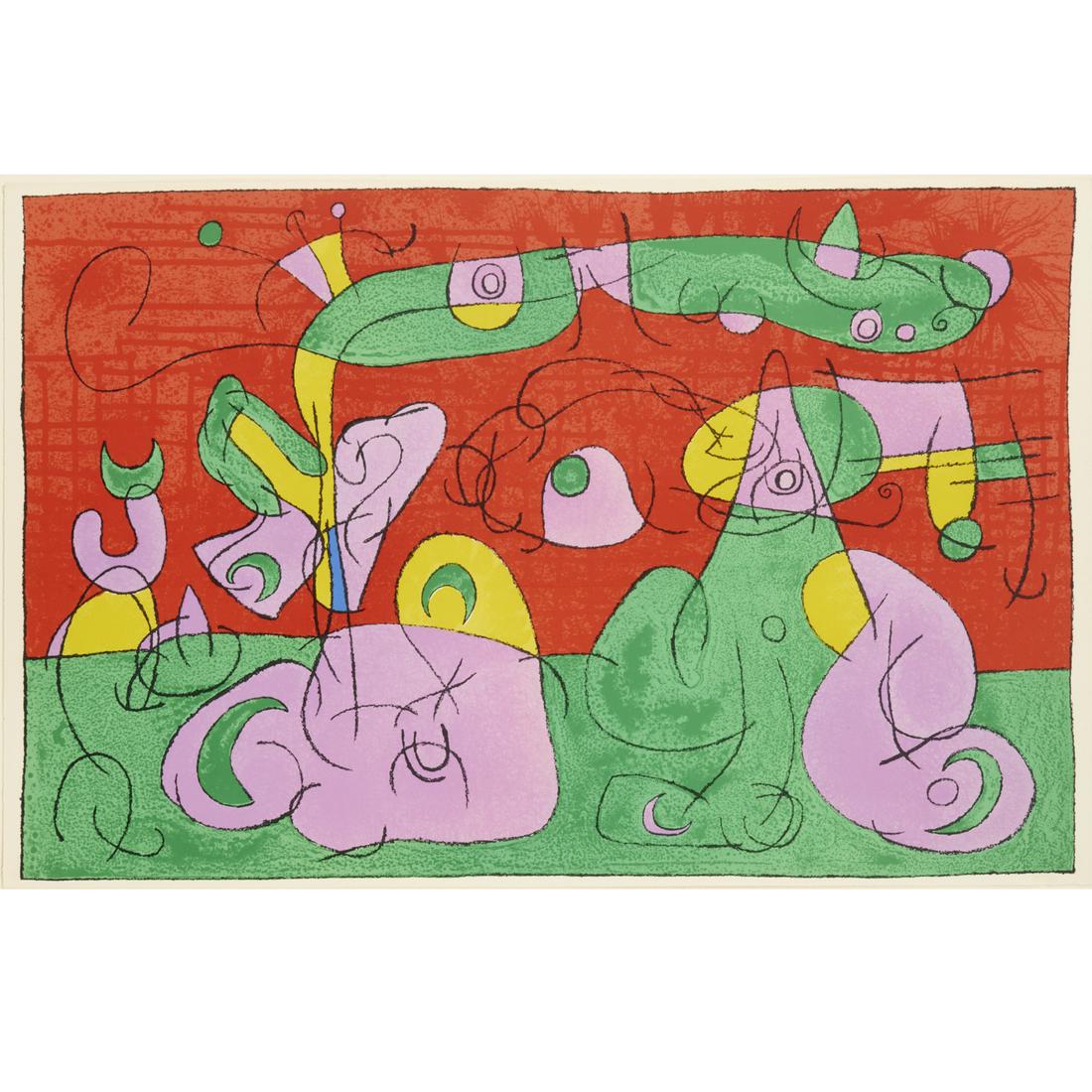 Joan Miro, color lithograph, 1966 (1 of 6)