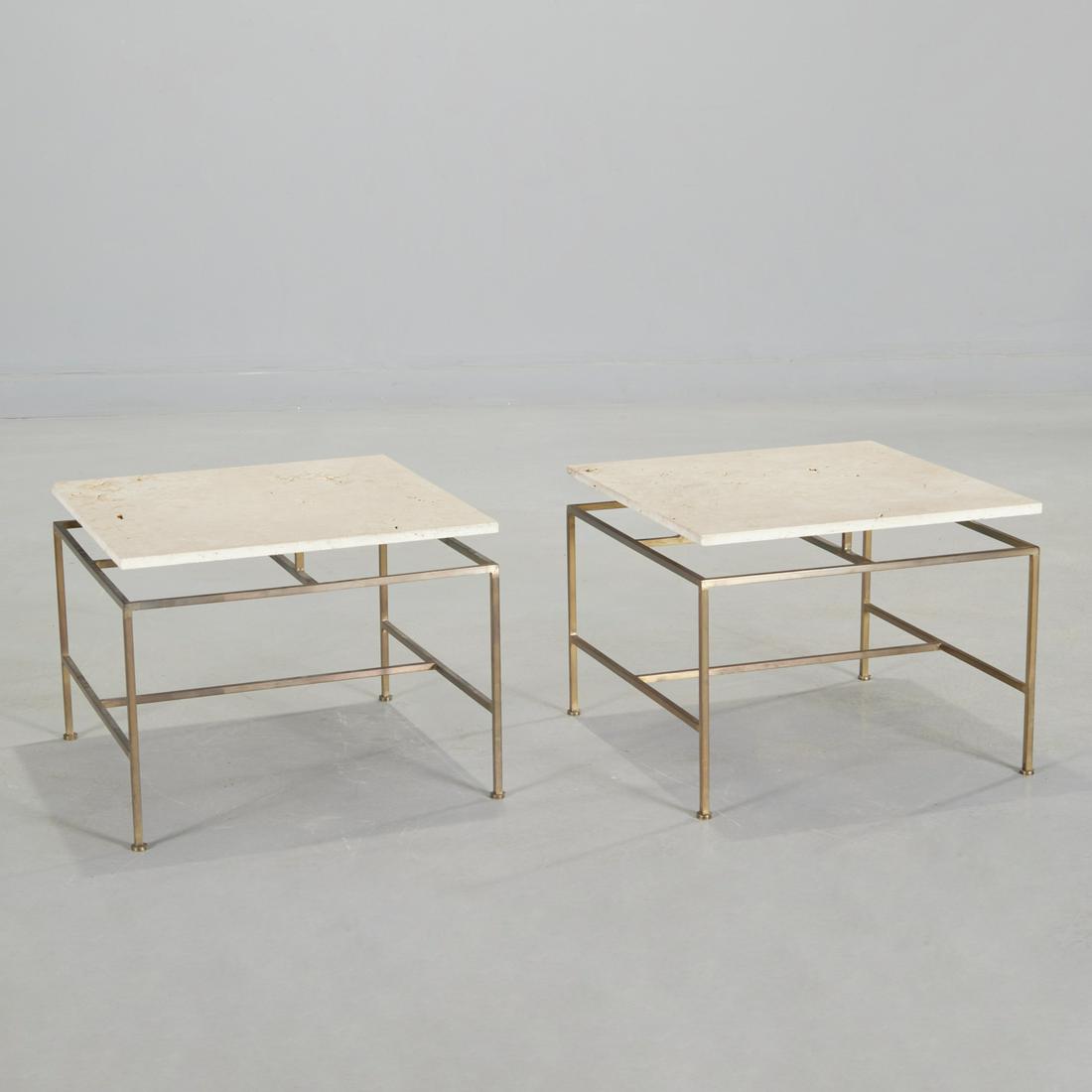 Paul McCobb (attrib.), pair brass side tables (1 of 7)