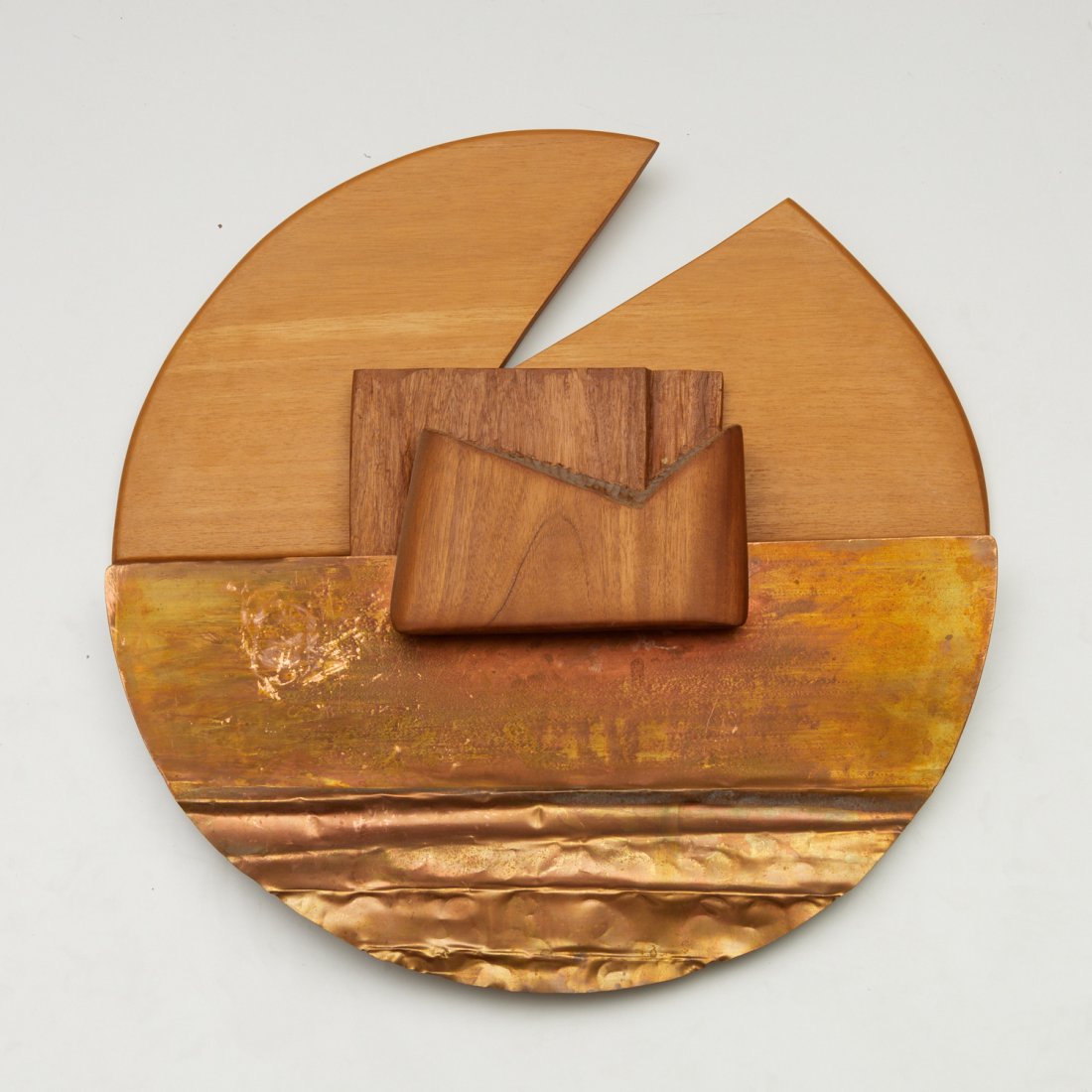 Augusta Benavides, wood and copper wall sculpture (1 of 4)