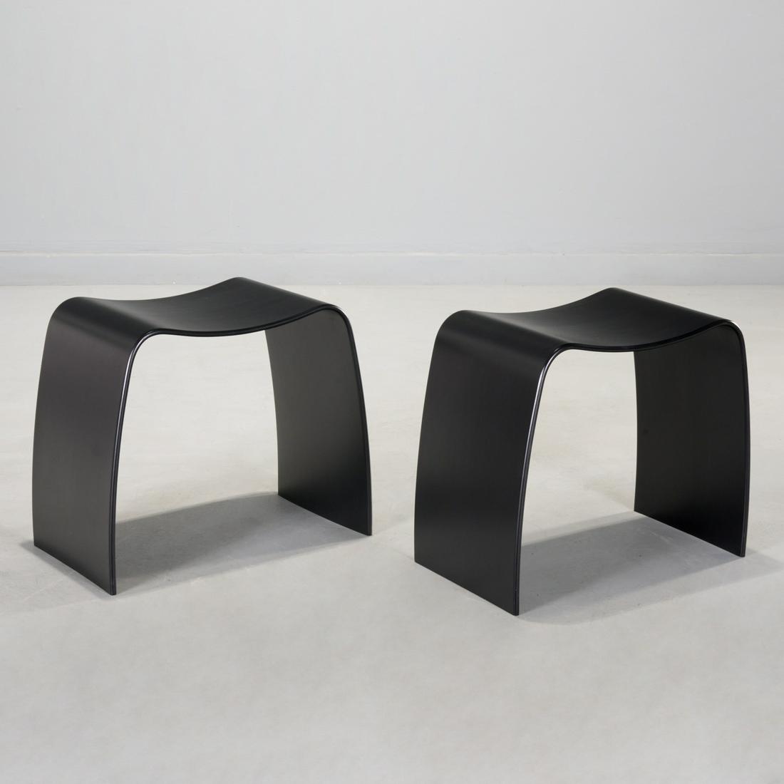 Jorgen Moller, pair bentwood 'M Taburet' stools (1 of 6)