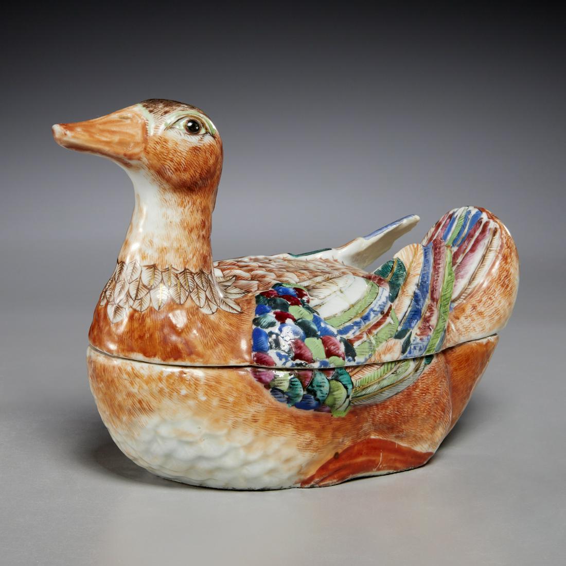 Rare Chinese Export duck tureen and cover (1 of 8)