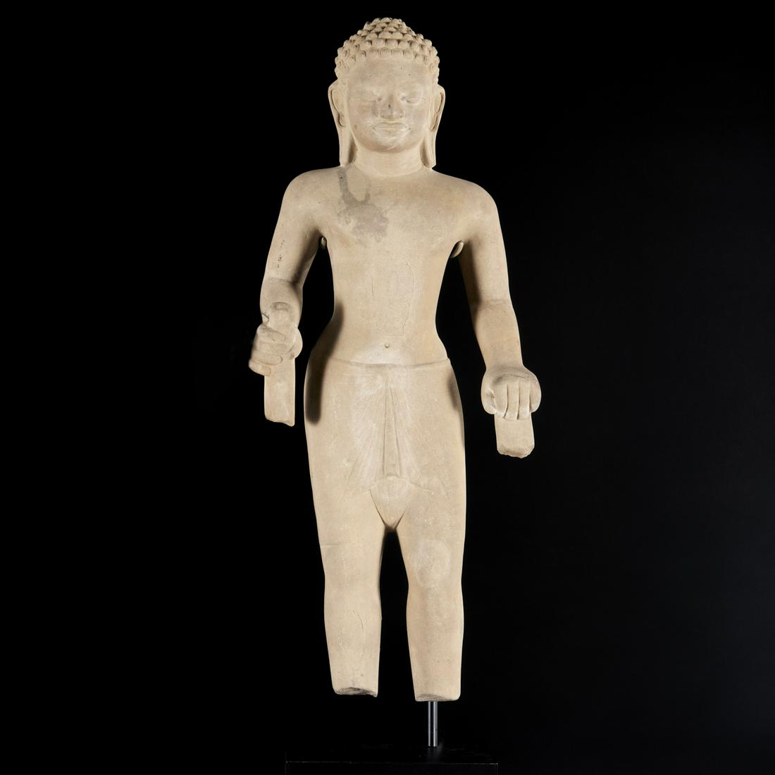 Large Khmer style carved stone deity (1 of 7)