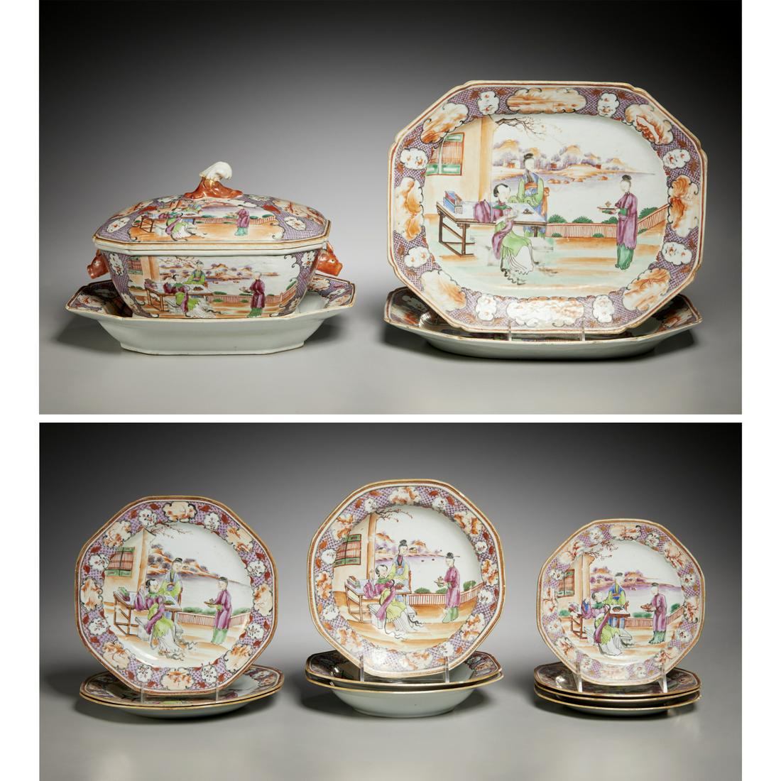 Chinese Export famille rose part dinner service (1 of 14)